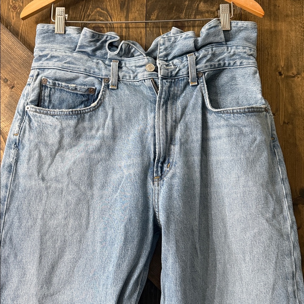 AGOLDE Lettuce Waistband Reworked High Rise Fitted 90s Jeans - Picture 4 of 15